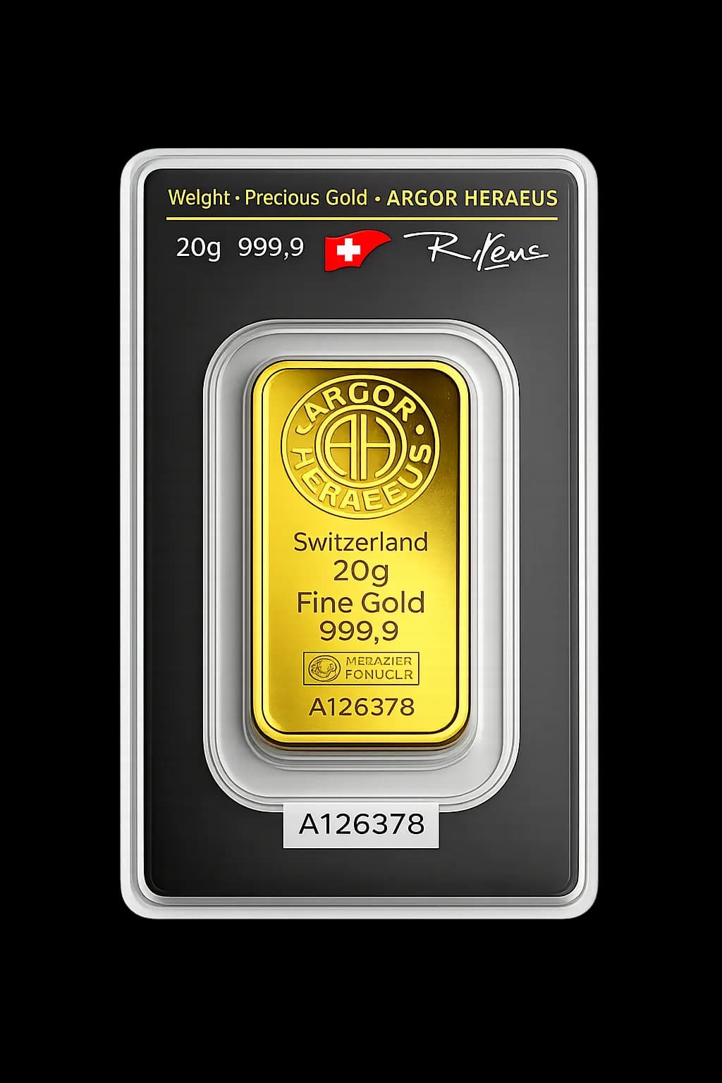 Argor Heraeus zlatna pločica 20g