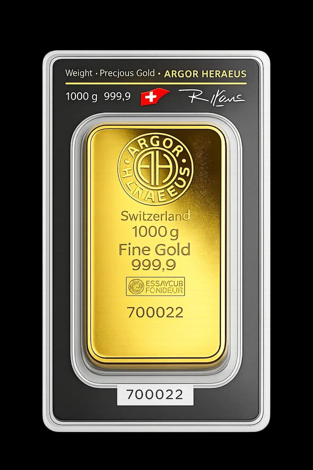 Argor-Heraeus zlatna poluga 1kg