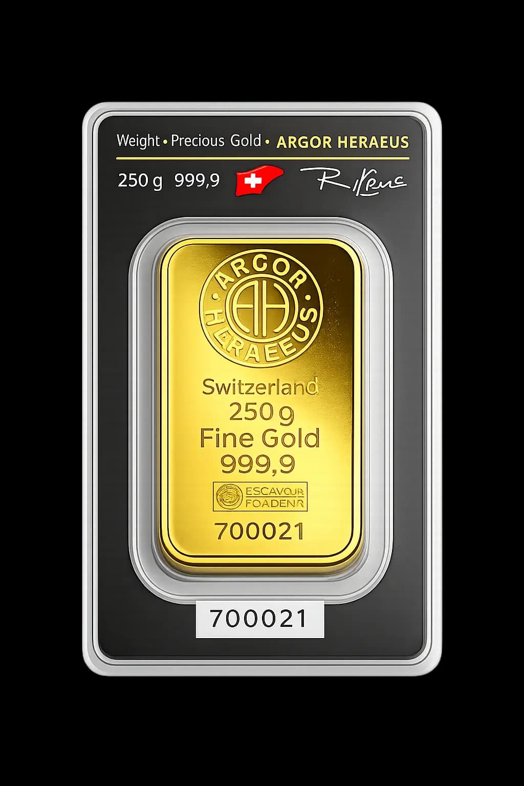 Argor-Heraeus zlatna poluga 250g