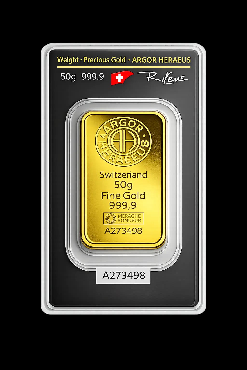 Argor-Heraeus zlatna poluga 1 oz