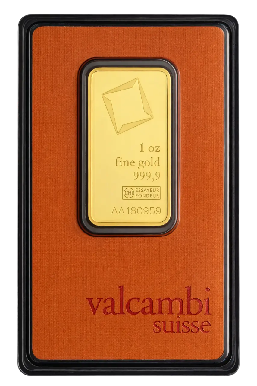 Valcambi Suisse zlatna poluga 1 oz